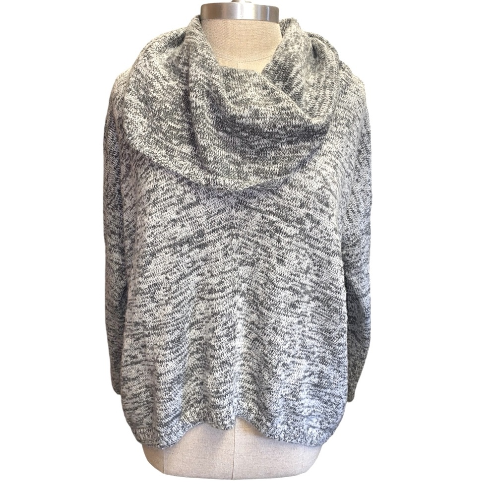 Express Women's Wool & Mohair Blend Cowl Neck Relaxed Fit Sweater Size M/L Gray